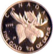 50 Cents - Elizabeth II Moose, Canada, 2004 reverse image