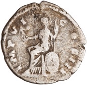 Denarius - Marcus Aurelius IMP VI COS III; Roma and Victory, Rome, 171-172 reverse image
