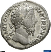 Denarius - Marcus Aurelius IMP VI COS III; Aequitas obverse image