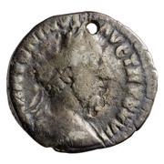 Denarius - Marcus Aurelius IMP VI COS III; Victory obverse image