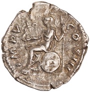 Denarius - Marcus Aurelius IMP VI COS III; Roma and Victory, Rome, 172-173 reverse image