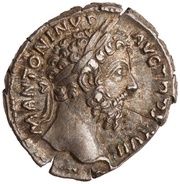 Denarius - Marcus Aurelius IMP VI COS III obverse image