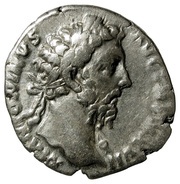 Denarius - Marcus Aurelius RELIG AVG IMP VI COS III; Mercury obverse image