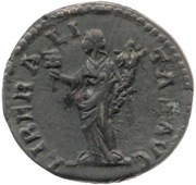 Denarius - Commodus LIBERALITAS AVG; Liberalitas, Rome, 172-175 reverse image