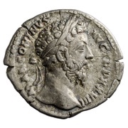 Denarius - Marcus Aurelius FELIC AVG IMP VI COS III; Felicitas obverse image