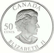 50 Cents - Elizabeth II Golden Rose obverse image