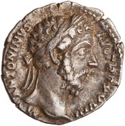 Denarius - Marcus Aurelius IMP VI COS III obverse image