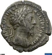Denarius - Marcus Aurelius RELIG AVG IMP VI COS III; Mercury obverse image