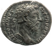 Denarius - Marcus Aurelius IMP VII COS III; Genius obverse image