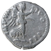 Denarius - Marcus Aurelius IMP VII COS III; Victory, Rome, 174 reverse image
