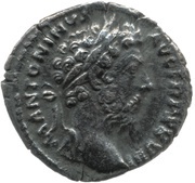 Denarius - Marcus Aurelius RELIG AVG IMP VII COS III; Mercury obverse image