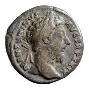 Denarius - Marcus Aurelius IMP VII COS III; Mars obverse image