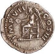 Denarius - Marcus Aurelius IMP VII COS III; Victory, Rome, 174-175 reverse image
