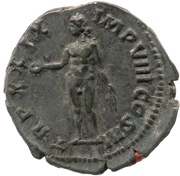 Denarius - Marcus Aurelius TR P XXIX IMP VIII COS III; Genius, Rome, 175 reverse image