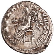 Denarius - Marcus Aurelius TR P XXIX IMP VIII COS III; Victory, Rome, 175 reverse image