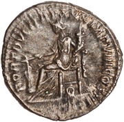 Denarius - Marcus Aurelius FORT DVCI TR P XXX IMP VIII COS III; Fortuna, Rome, 175-176 reverse image
