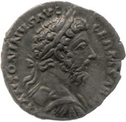 Denarius - Marcus Aurelius TR P XXX IMP VIII COS III P P PAX AVG; Pax obverse image
