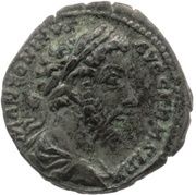 Denarius - Marcus Aurelius TR P XXX IMP VIII COS III; Mars obverse image