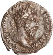 Denarius - Marcus Aurelius TR P XXX IMP VIII COS III; Roma and Victory obverse image