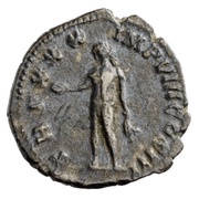 Denarius - Marcus Aurelius TR P XXX IMP VIII COS III; Genius, Rome, 175-176 reverse image