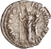 Denarius - Marcus Aurelius TR P XXX IMP VIII COS III P P; Felicitas, Rome, 175-176 reverse image