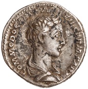 Denarius - Commodus HILARITAS; Hilaritas obverse image