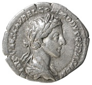 Denarius - Commodus TR POT COS; Salus obverse image