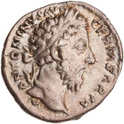 Denarius - Marcus Aurelius TR P XXXI IMP VIII COS III P P DE GERM obverse image