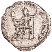 Denarius - Marcus Aurelius TR P XXXI IMP VIII COS III P P; Jupiter and Victory, Rome, 176-177 reverse image