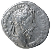Denarius - Marcus Aurelius TR P XXXI IMP VIII COS III P P; Annona obverse image
