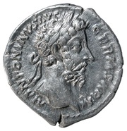 Denarius - Marcus Aurelius TR P XXXI IMP VIII COS III P P; Fides obverse image