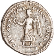 Denarius - Marcus Aurelius TR P XXXI IMP VIII COS III P P; Victory, Rome, 176-177 reverse image