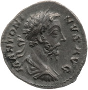 Denarius - Marcus Aurelius COS III P P; Mars obverse image