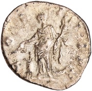 Denarius - Marcus Aurelius COS III P P; Annona, Rome, 176-180 reverse image