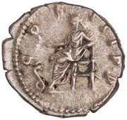 Denarius - Marcus Aurelius COS III P P; Salus, Rome, 176-180 reverse image