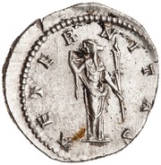 Denarius - Faustina the Younger AETERNITAS; Aeternitas, Rome, 176-180 reverse image