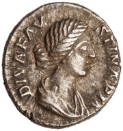 Denarius - Faustina the Younger CONSECRATIO obverse image