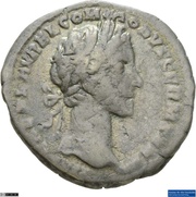 Denarius - Commodus TR POT II COS; Victory obverse image