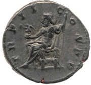 Denarius - Commodus TR POT II COS P P; Jupiter, Rome, 177 reverse image