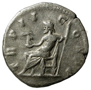 Denarius - Commodus TR POT II COS P P; Jupiter, Rome, 177 reverse image