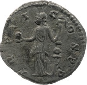 Denarius - Commodus TR POT II COS P P; Fides, Rome, 177 reverse image