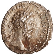 Denarius - Marcus Aurelius TR P XXXII IMP VIIII COS III P P; Salus obverse image