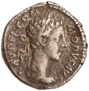 Denarius - Commodus COS P P; Roma and Victory obverse image