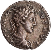 Denarius - Commodus COS P P; Roma and Victory obverse image