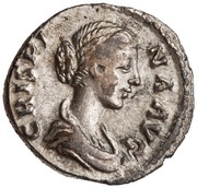 Denarius - Crispina DIS GENITALIBVS obverse image