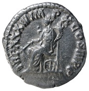 Denarius - Marcus Aurelius TR P XXXIII IMP X COS III P P; Fortuna, Rome, 179 reverse image