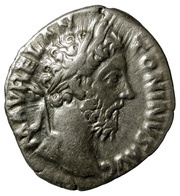 Denarius - Marcus Aurelius TR P XXXIII IMP X COS III P P; Victory obverse image