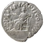 Denarius - Commodus TR P IIII IMP II COS P P; Salus, Rome, 179 reverse image