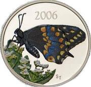 50 Cents - Elizabeth II Short-tailed Swallowtail, Canada, 2006 reverse image