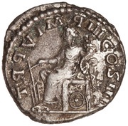 Denarius - Commodus TR P V IMP III COS II P P; Fortuna, Rome, 179-180 reverse image